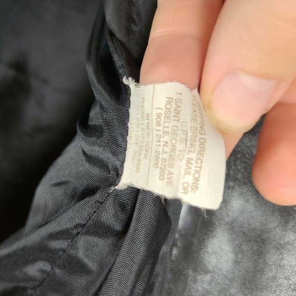 Dero by Rocco D'Amelio Vintage Womens Jacket Black Leather Zip Pockets Lined L - Picture 3 of 5